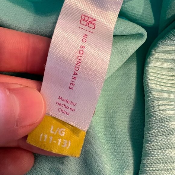 No Boundaries Blue 2 Piece Bikini Set size large 11-13 - Picture 3 of 8